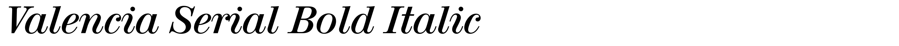 Valencia Serial Bold Italic